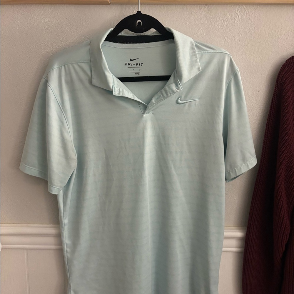Nike Men's Sky Blue Dri-FIT Polo